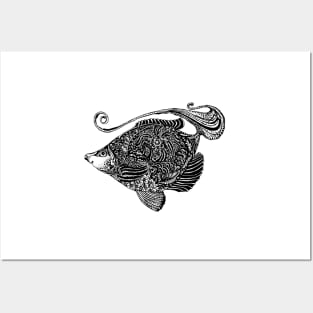 fish ornamental with white background Posters and Art